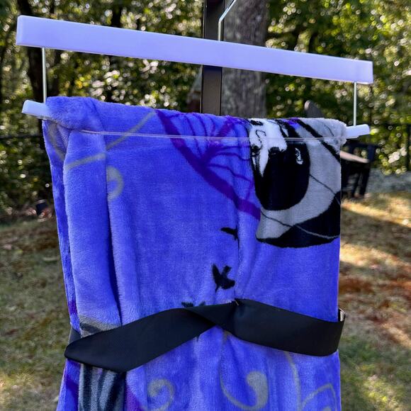 Netflix Wednesday Addams Throw Blanket 60 in. x 70 in. Purple Umbrella NWT - Picture 7 of 12